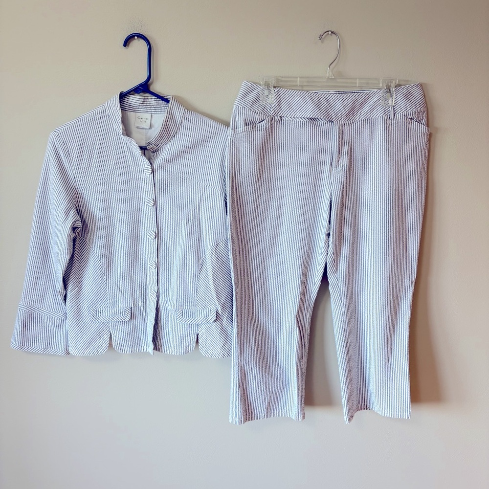 Garnet Hill Seersucker Suit Set 12 and 12P